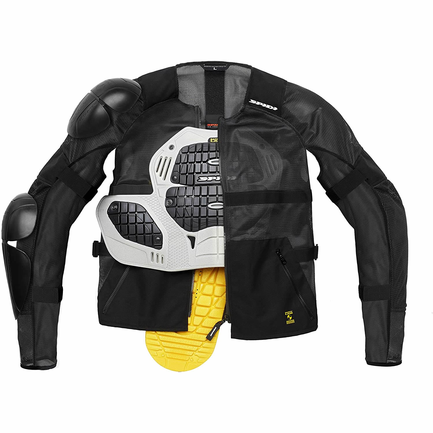 SPIDI TEK NET Giacca Moto Estiva - Tessuto Rete Traspirante - Protezioni Warrior Lite Livello 1 Rimovibili